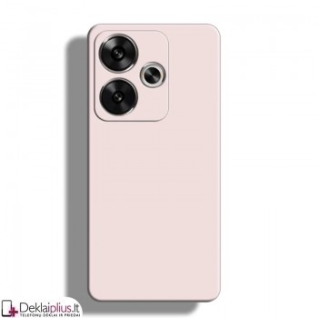 Liquid Air silikoninis rausvas dėklas - su kameros apsauga (Xiaomi Poco F6 5G)